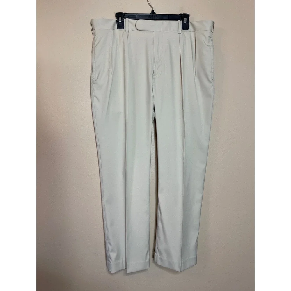 Polo Golf‎ Ralph Lauren Mens 38x30 Pleated Performance Pants Tan Beige Stretch